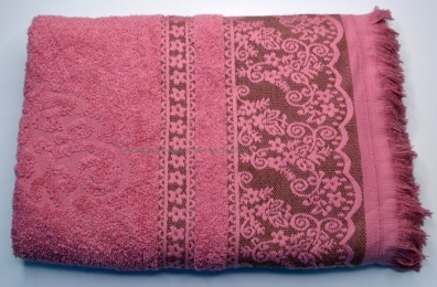 Полотенце махровое Vevien 70х140 розовый