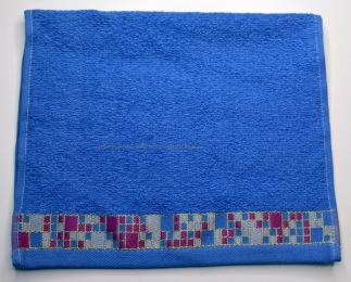Полотенце махровое Vevien Pixel 30х50 синий